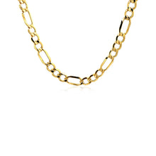 Load image into Gallery viewer, 5.4mm 14k Yellow Gold Lite Figaro Chain