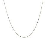 14k White Gold Classic Box Chain 0.6mm thumbnail 3