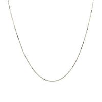 14k White Gold Classic Box Chain 0.6mm