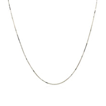 Load image into Gallery viewer, 14k White Gold Classic Box Chain 0.6mm