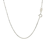 14k White Gold Classic Box Chain 0.6mm thumbnail 4