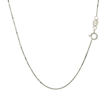 Load image into Gallery viewer, 14k White Gold Classic Box Chain 0.6mm