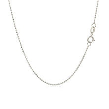 Load image into Gallery viewer, 14k White Gold Diamond-Cut Bead Chain 1.0mm