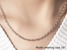 Load image into Gallery viewer, 3.5mm 14k White Gold Pendant Chain with Textured Links