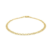 Load image into Gallery viewer, 3.2mm 14k Yellow Gold Mariner Link Anklet