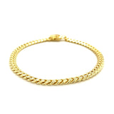 5.0mm 14k Yellow Gold Classic Miami Cuban Solid Bracelet thumbnail 3