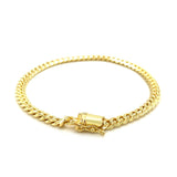 5.0mm 14k Yellow Gold Classic Miami Cuban Solid Bracelet thumbnail 4
