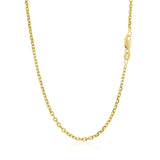 14k Yellow Gold Diamond Cut Cable Link Chain 1.8mm thumbnail 4