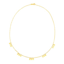Load image into Gallery viewer, 14k Yellow Gold Necklace with Circle Dangle Stations