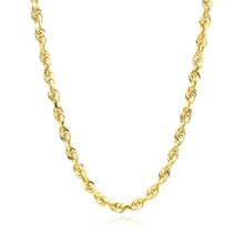 Load image into Gallery viewer, 4.0mm 10k Yellow Gold Solid Diamond Cut Rope Chain