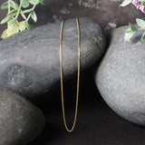 14k Yellow Gold Round Cable Link Chain 0.7mm thumbnail 3
