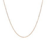 14k Pink Gold Diamond Cut Cable Link Chain 0.8mm thumbnail 3