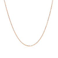 14k Pink Gold Diamond Cut Cable Link Chain 0.8mm