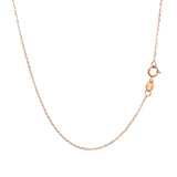 14k Pink Gold Diamond Cut Cable Link Chain 0.8mm thumbnail 4