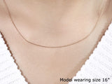 14k Pink Gold Diamond Cut Cable Link Chain 0.8mm thumbnail 5