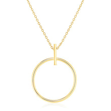 Load image into Gallery viewer, 14k Yellow Gold 17 inch Necklace with Polished Ring Pendant