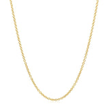 14k Yellow Gold Round Cable Link Chain 1.5mm thumbnail 3