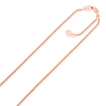 Load image into Gallery viewer, 14k Rose Gold Adjustable Popcorn Chain 1.3mm