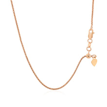 Load image into Gallery viewer, 14k Rose Gold Adjustable Popcorn Chain 1.3mm