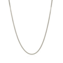 Load image into Gallery viewer, 10k White Gold Gourmette Chain 1.5mm