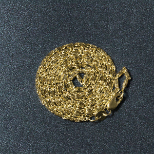 Diamond Cut Fancy Links Pendant Chain in 14k Yellow Gold (1.5mm)
