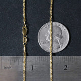 Diamond Cut Fancy Links Pendant Chain in 14k Yellow Gold (1.5mm) thumbnail 7
