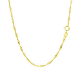 10k Yellow Gold Singapore Chain 1.5mm thumbnail 4