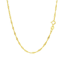 Load image into Gallery viewer, 10k Yellow Gold Singapore Chain 1.5mm