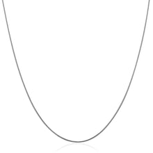 Load image into Gallery viewer, 14k White Gold Thin Motif Round Omega Necklace