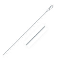 Rhodium plated 925 sterling silver 1.2mm snake style chain
