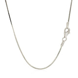 Rhodium Plated 1.2mm Sterling Silver Snake Style Chain thumbnail 3