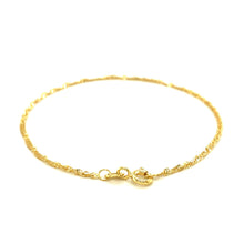 Load image into Gallery viewer, 10k Yellow Gold Singapore Anklet 1.5mm
