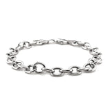 Sterling Silver Rhodium Plated Fancy Charm Bracelet thumbnail 2
