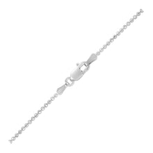 Load image into Gallery viewer, 14k White Gold Diamond-Cut Bead Chain 1.2mm
