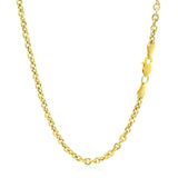 3.0mm 14k Yellow Gold Forsantina Lite Cable Link Chain thumbnail 4