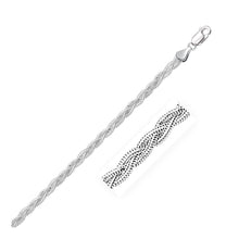 Load image into Gallery viewer, 3.5mm 14k White Gold Braided Bracelet