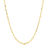 14k Yellow Gold Diamond-Cut Alternating Bead Chain 1.5mm thumbnail 2