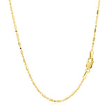 14k Yellow Gold Diamond-Cut Alternating Bead Chain 1.5mm thumbnail 3