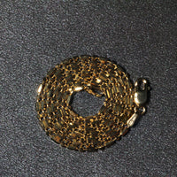 14k Yellow Gold Diamond-Cut Alternating Bead Chain 1.5mm