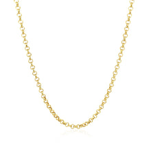 Load image into Gallery viewer, 2.3mm 14k Yellow Gold Rolo Chain