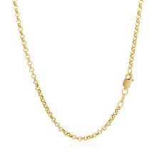 Load image into Gallery viewer, 2.3mm 14k Yellow Gold Rolo Chain