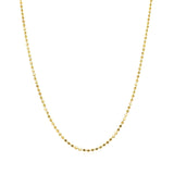 14k Yellow Gold Diamond-Cut Bead Chain 1.2mm thumbnail 3