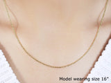 14k Yellow Gold Diamond-Cut Bead Chain 1.2mm thumbnail 5