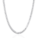 4.4mm 14k White Gold Solid Miami Cuban Chain thumbnail 3