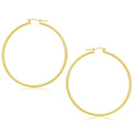 14k Yellow Gold Polished Hoop Earrings (55 mm)