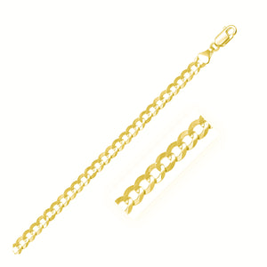 5.7mm 14k Yellow Gold Solid Curb Chain