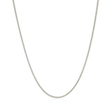 14k White Gold Round Wheat Chain 1.0mm thumbnail 2