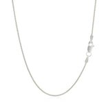 14k White Gold Round Wheat Chain 1.0mm thumbnail 3