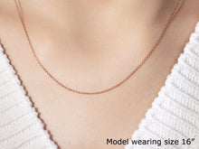 Load image into Gallery viewer, 14k Rose Gold Round Cable Link Chain 0.7mm