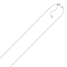 Load image into Gallery viewer, 10k White Gold Adjustable Cable Chain 0.9mm